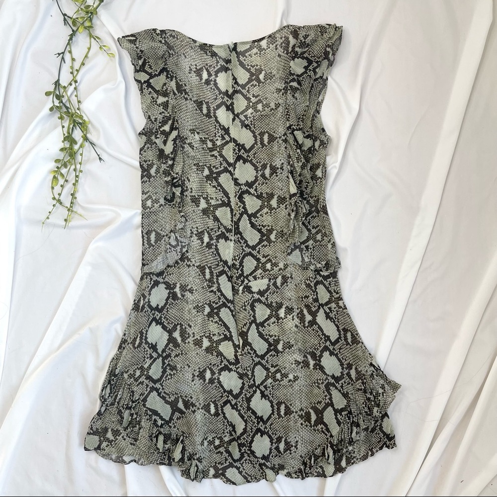 Pam & Gela Python Snake Print Flutter Sleeve Geor… - image 8